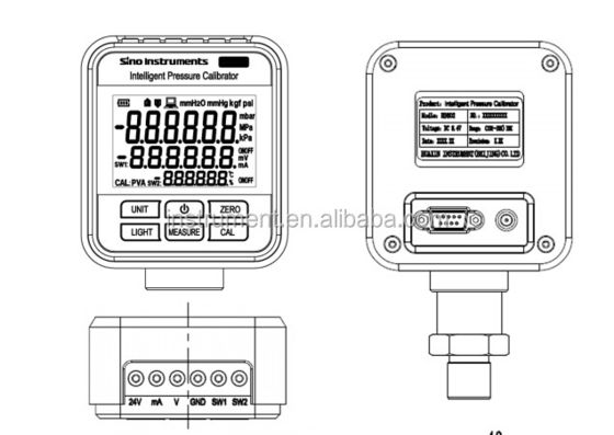 Hoge nauwkeurigheid HS602 Draagbare digitale drukmanometer