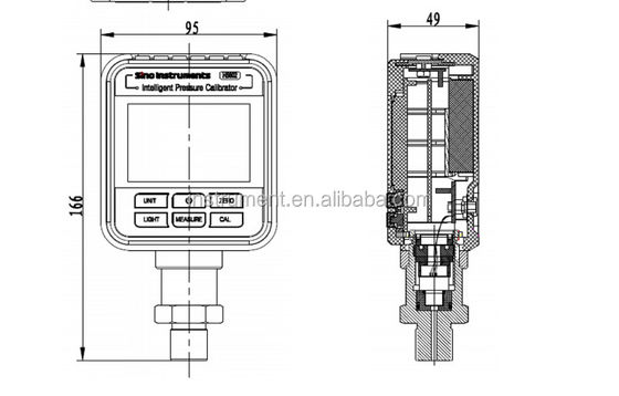 Hoge nauwkeurigheid HS602 Draagbare digitale drukmanometer