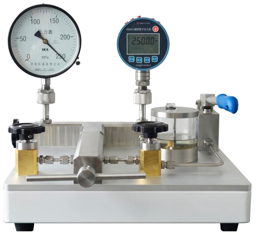 Hoge druk handpomp voor werkmedium 25 Transformator olie drukbereik 0-2500 bar
